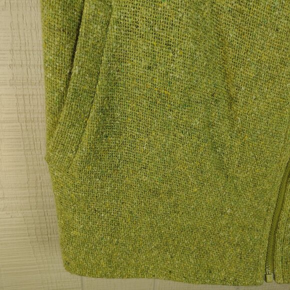 Boyne Valley Weavers Vest Zip Front Made in Ireland Green - Picture 4 of 5